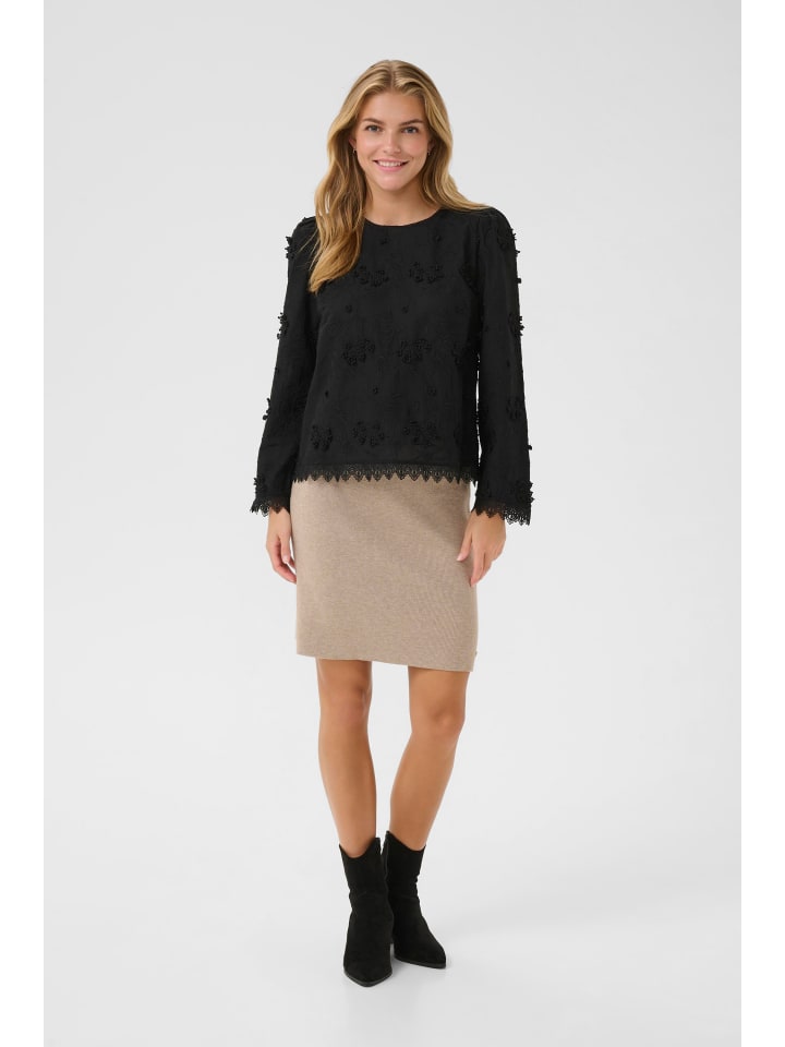 

Cream Блузка с длинными рукавами CRHilda, стандартный крой, угольно-черного цвета