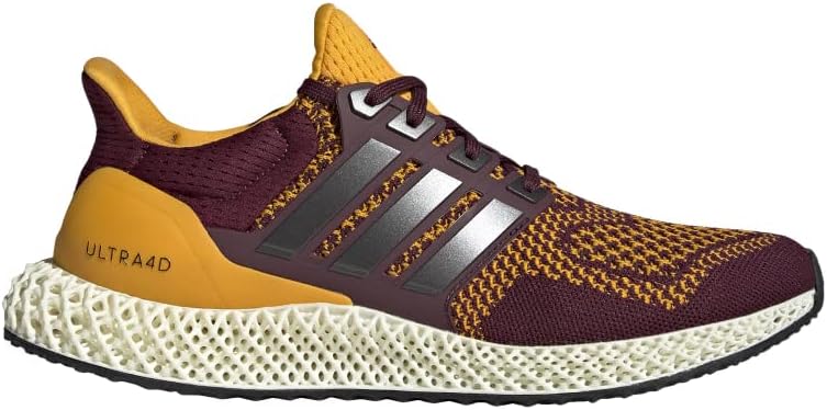 

Кроссовки Adidas Ultra 4D для взрослых унисекс, бордовый/черный/золотой