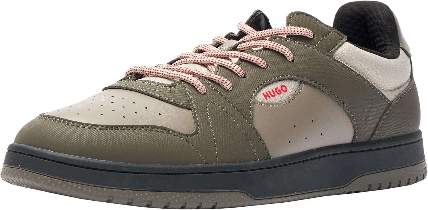 

HUGO Мужские кроссовки Hadrian Tenn из различных материалов, таких как Ripstop и искусственная замша, размер, Open Brown246