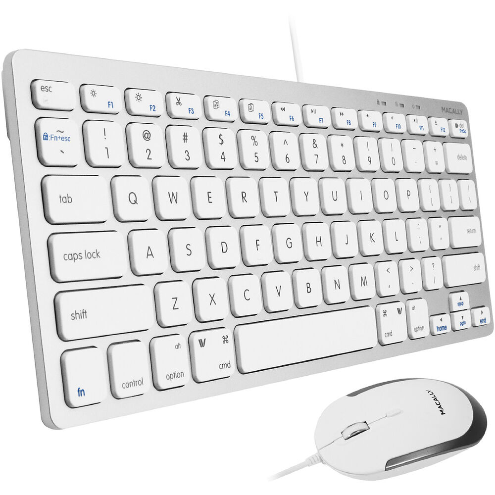 

Компактный алюминиевый USB-комплект Macally и бесшумная мышь (белый)