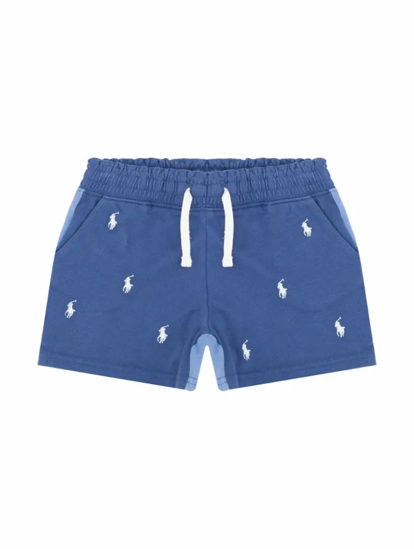 

Хлопковые шорты с монограммой Ralph Lauren, тёмно-синий