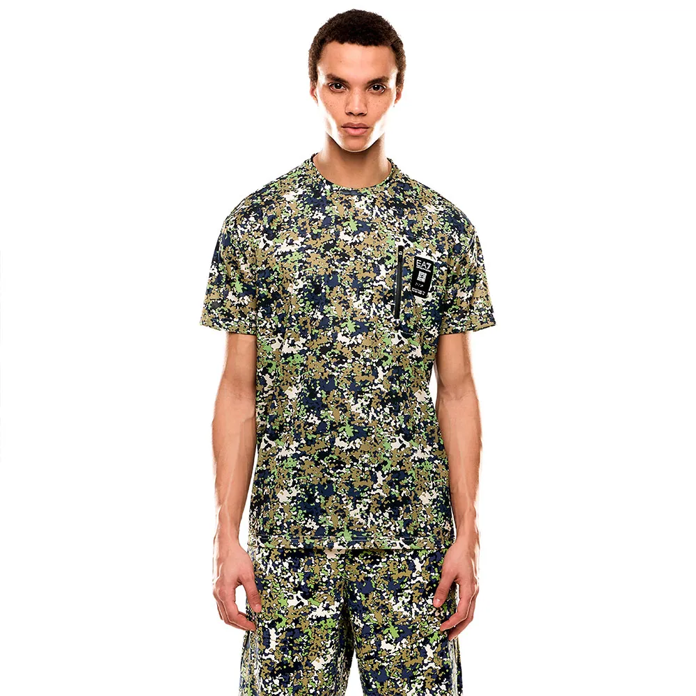 

Футболка с коротким рукавом EA7 EMPORIO ARMANI Train Visibility Graphic, зеленый