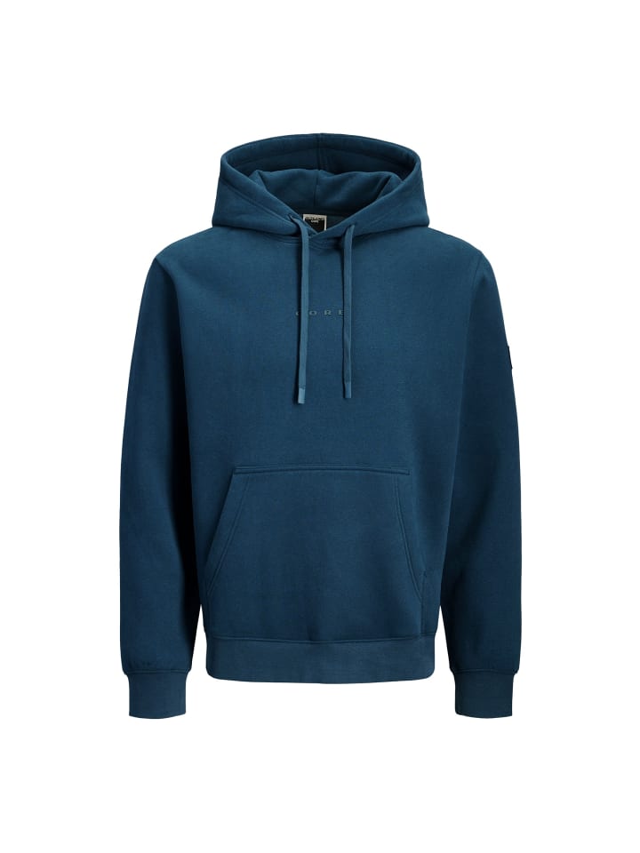 

Jack and Jones Худи Point Sweat Badge Hood BF синего цвета