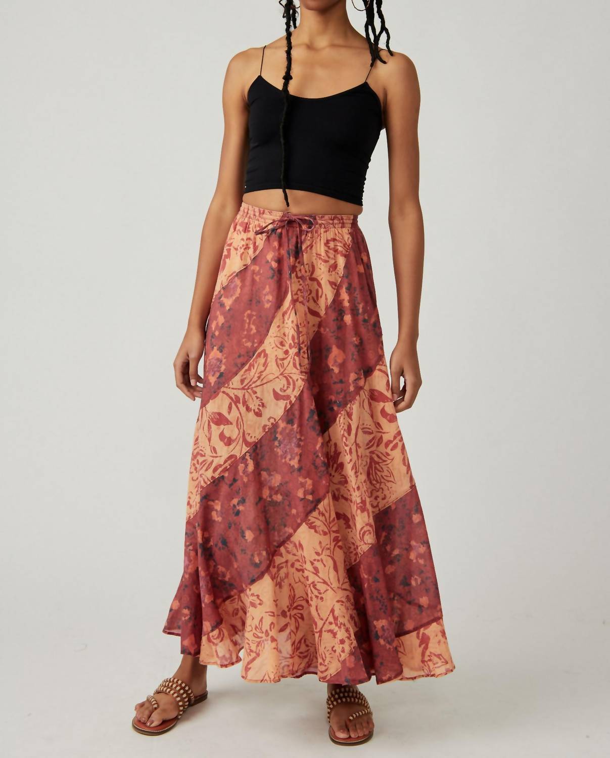 

Джеки Макси Юбка в комбинации кирпичного цвета Free People, Brick Combo