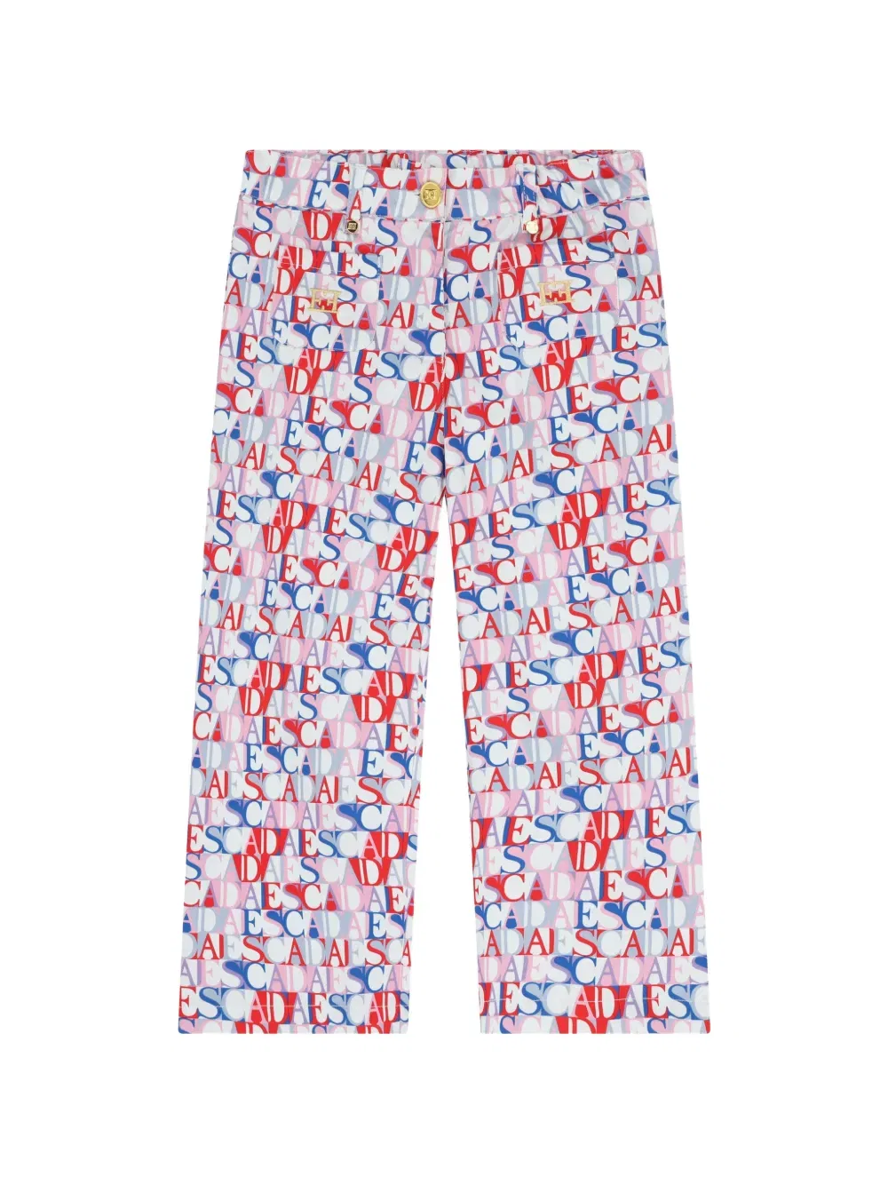 Брюки с текстовым узором Escada Kids, розовый