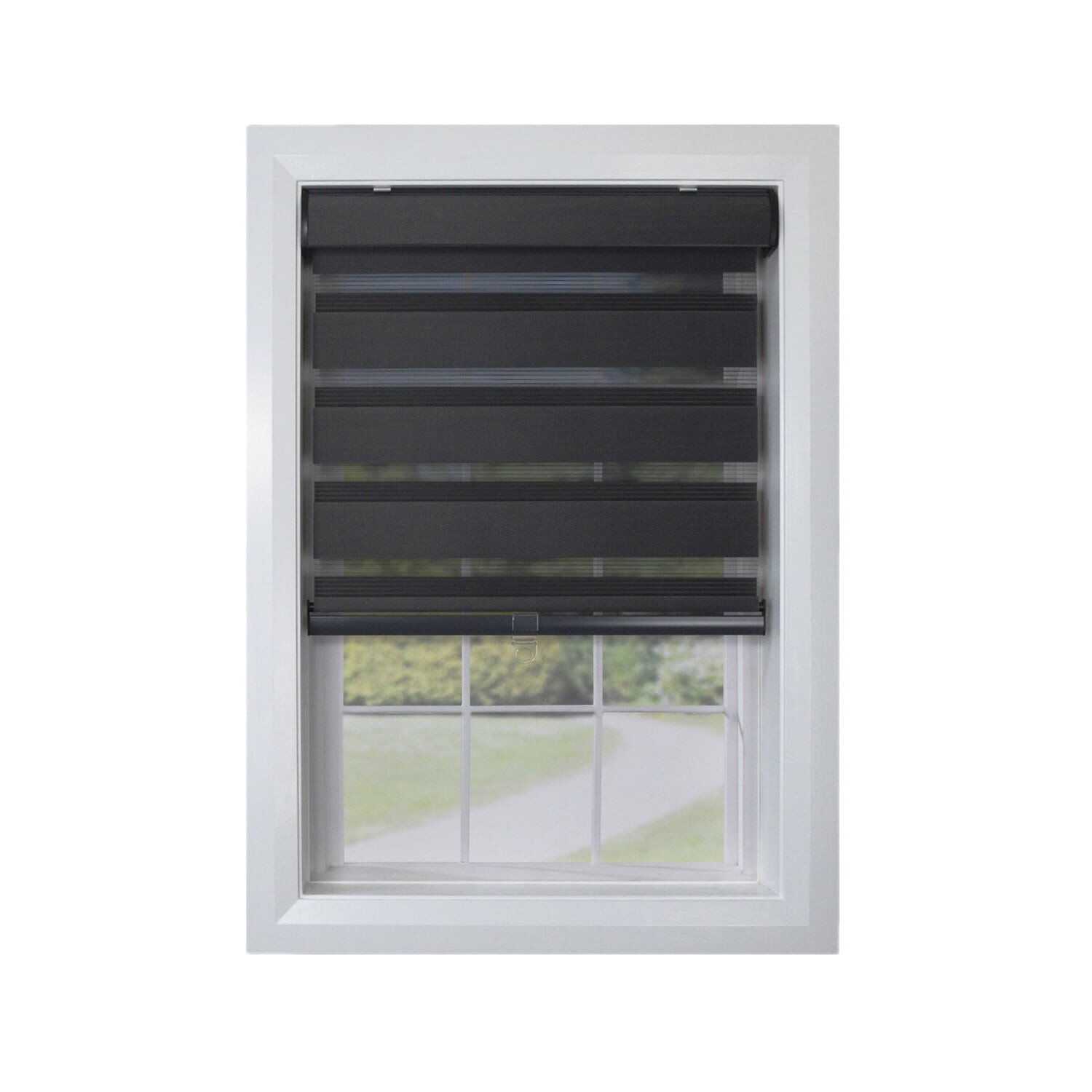 

Шторка Versailles Home Fashions Zebra Privacy, черный