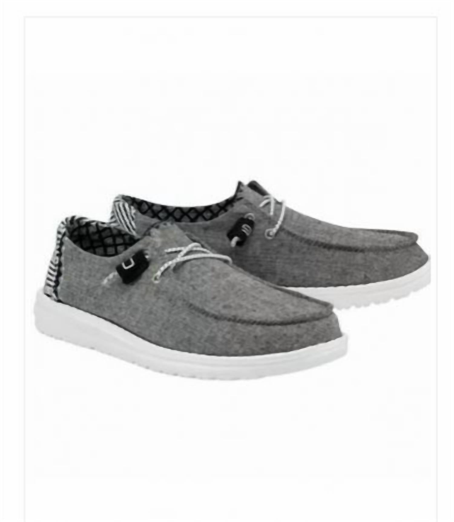 

Туфли Wendy Youth для девочек из ониксового шамбре Hey Dude, цвет onyx chambray