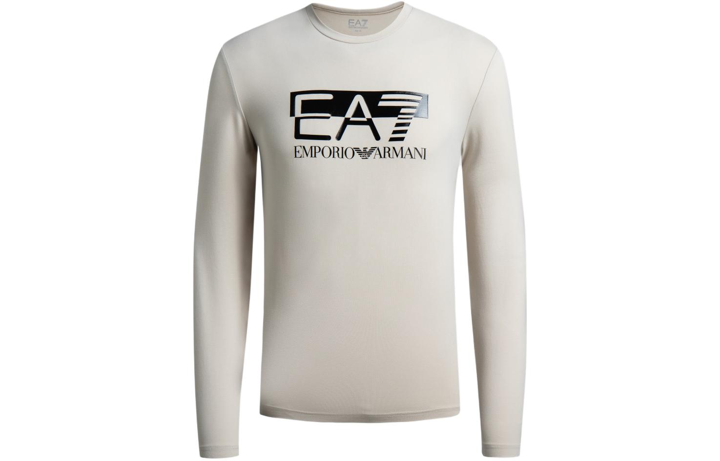 Футболка EA7 FW23 для мужчин EMPORIO ARMANI, светло коричневый — фото 3