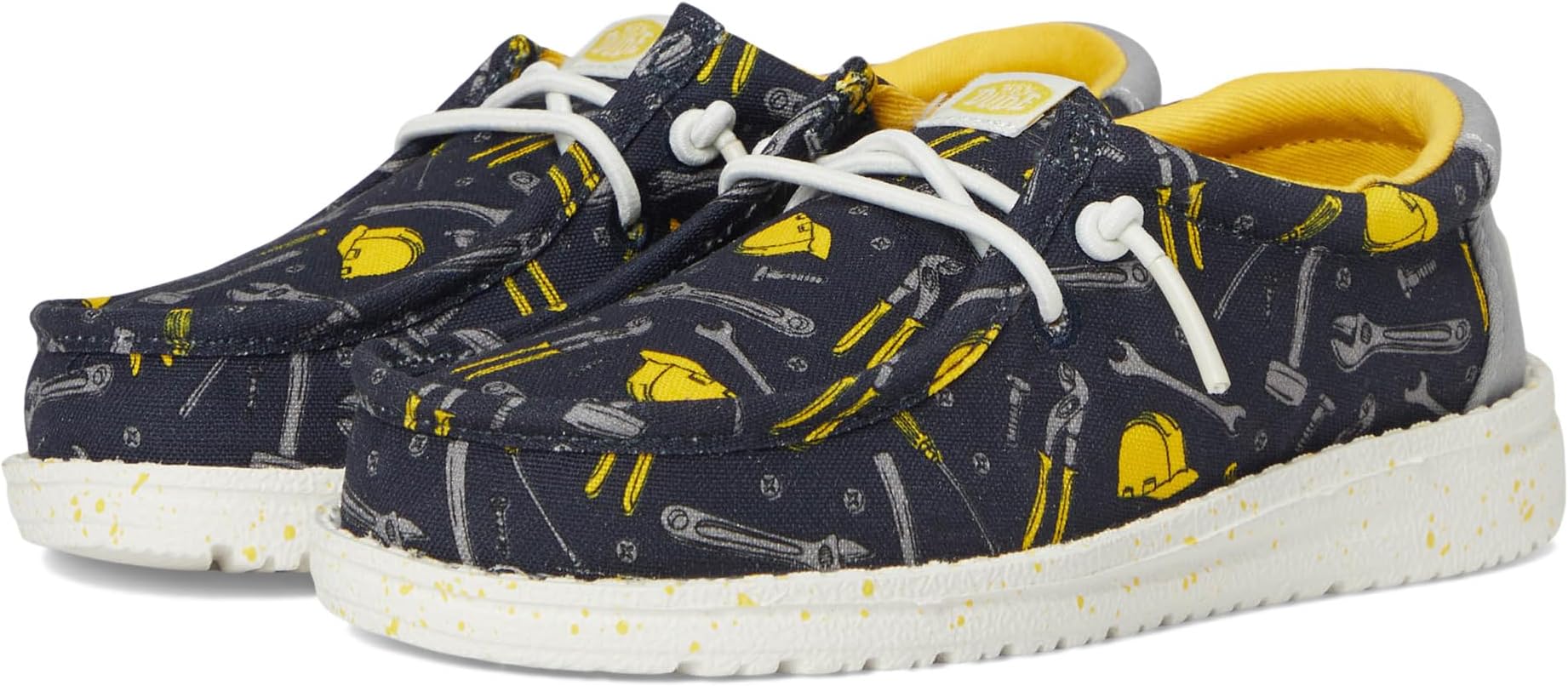 

Кроссовки Hey Dude Kids Wally Construction, цвет Navy/Multi