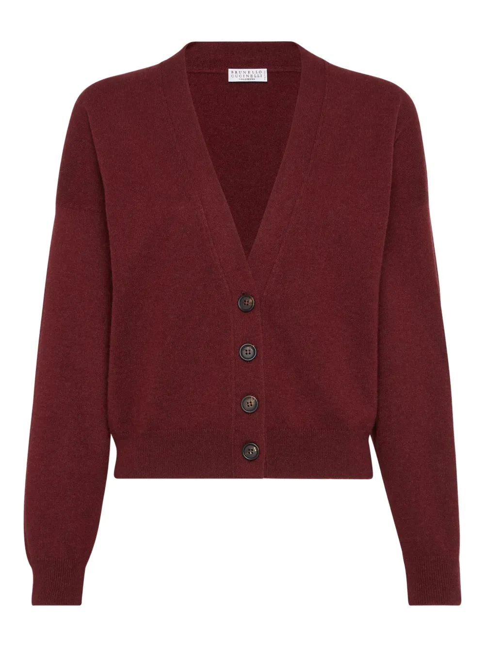 

Кашемировый кардиган на пуговицах Brunello Cucinelli, красный