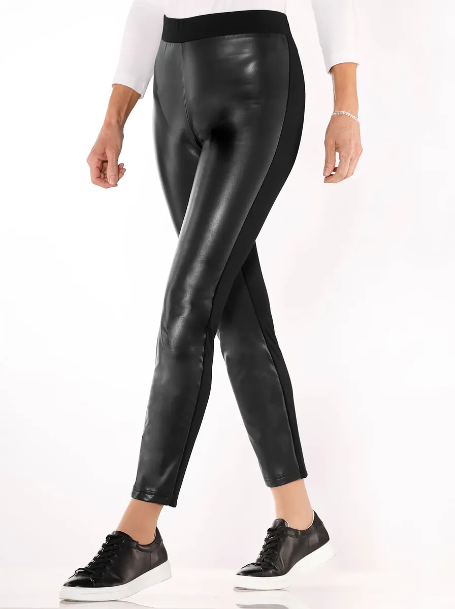

Брюки из искусственной кожи Classic Basics, черный
