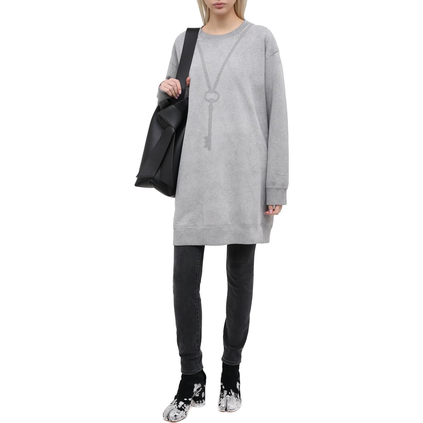 Толстовка женская серая Mm6 Maison Margiela — фото 2