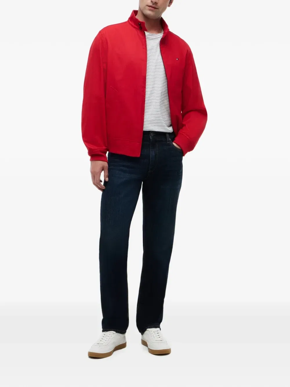 Джинсы прямого кроя с нашивкой-логотипом Tommy Hilfiger, синий — фото 2