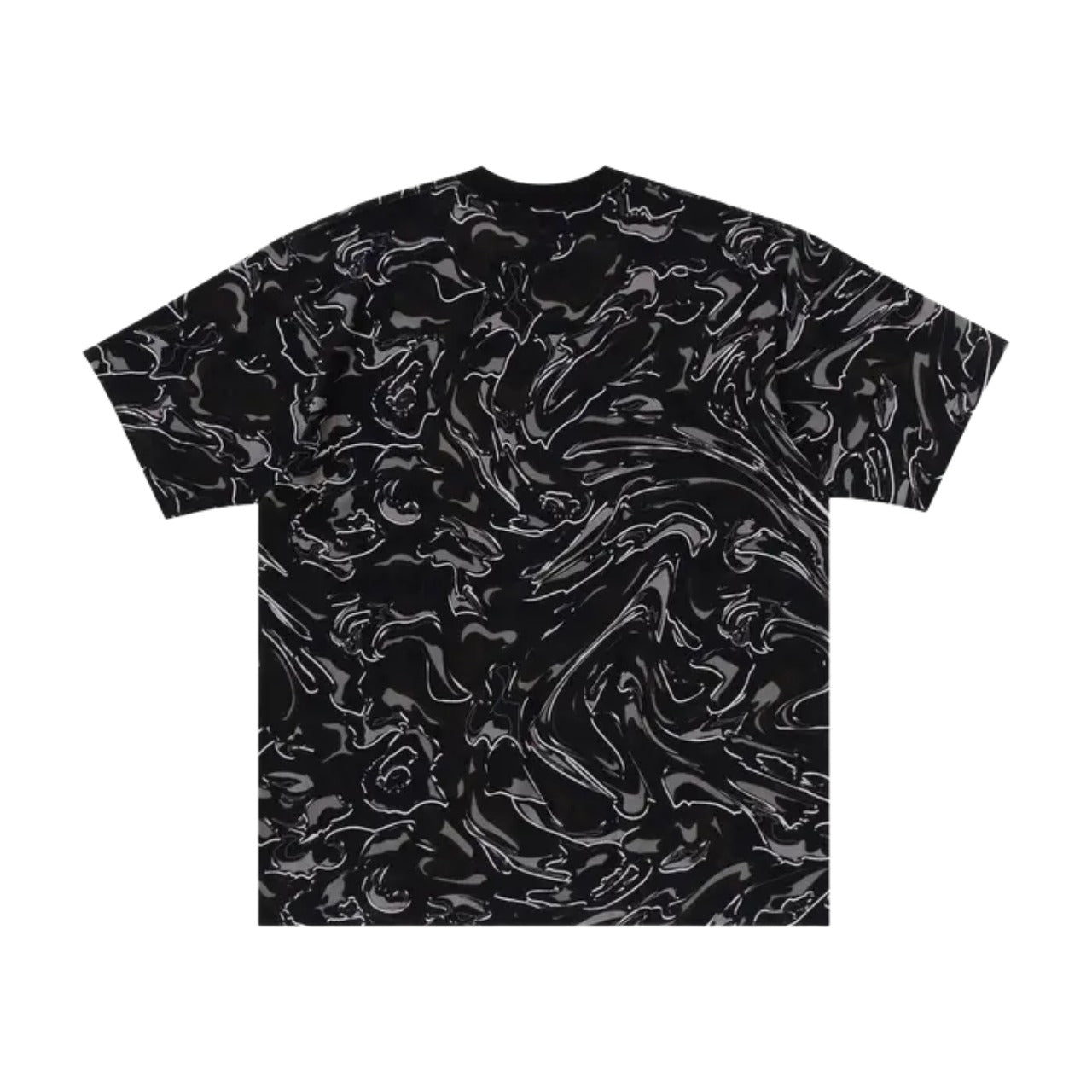 Футболка A Bathing Ape Marbling Camo One Point Relaxed Fit Tee, цвет 'Black' — фото 2