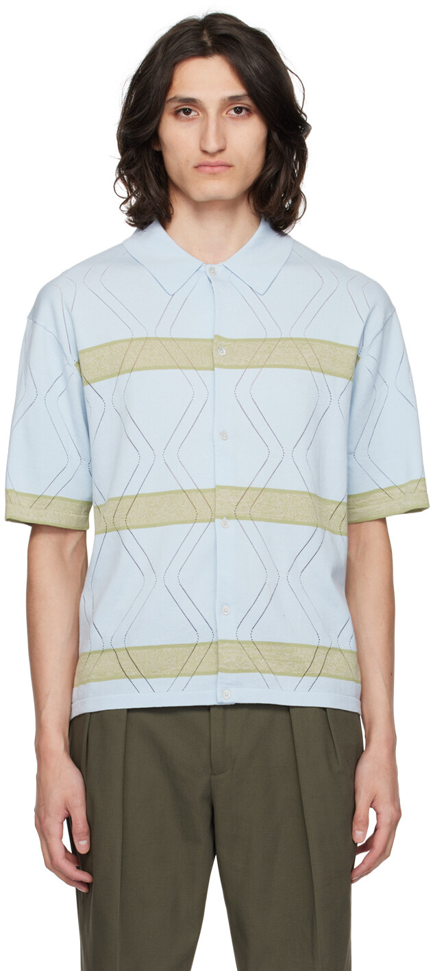 

Синяя полосатая рубашка Paul Smith