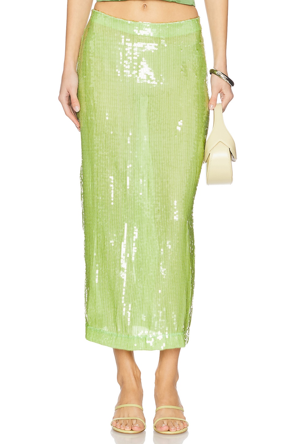 

Длинная юбка с пайетками Rezek Studio, light green