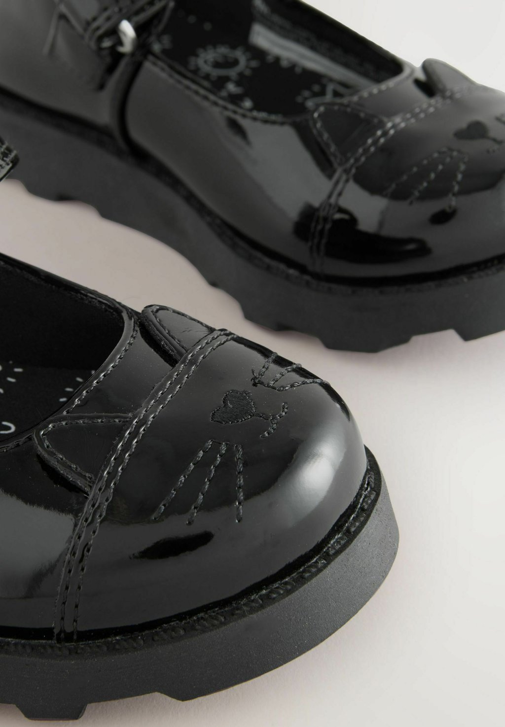 Балетки с ремешком на щиколотке REGULAR FIT - CAT CHARACTER MARY JANE SCHOOL - Baby shoes Next, черный — фото 4