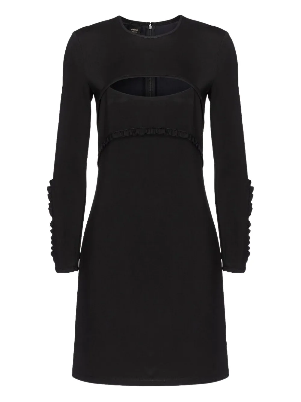 

Платье мини с оборками Pinko, черный