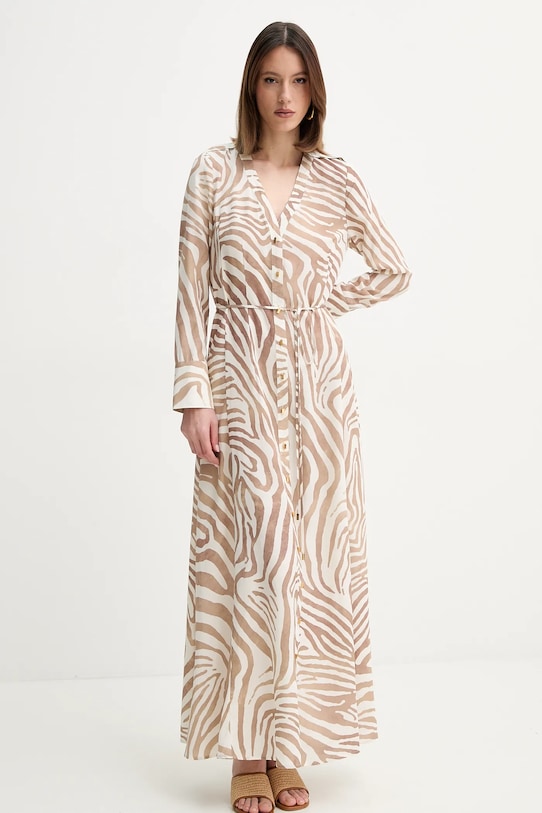 

Платье с добавлением льна GISELLE Marciano Guess, бежевый
