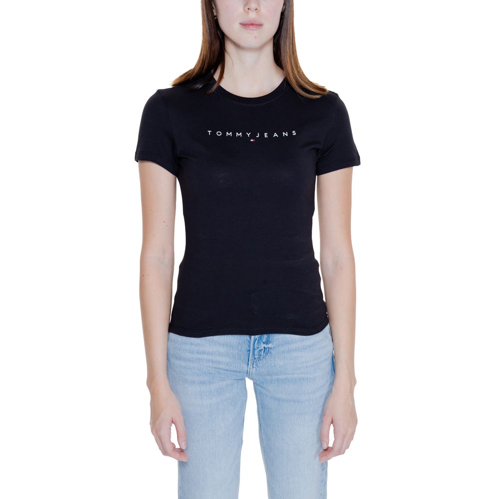 

Черные хлопковые топ и футболка Tommy Jeans