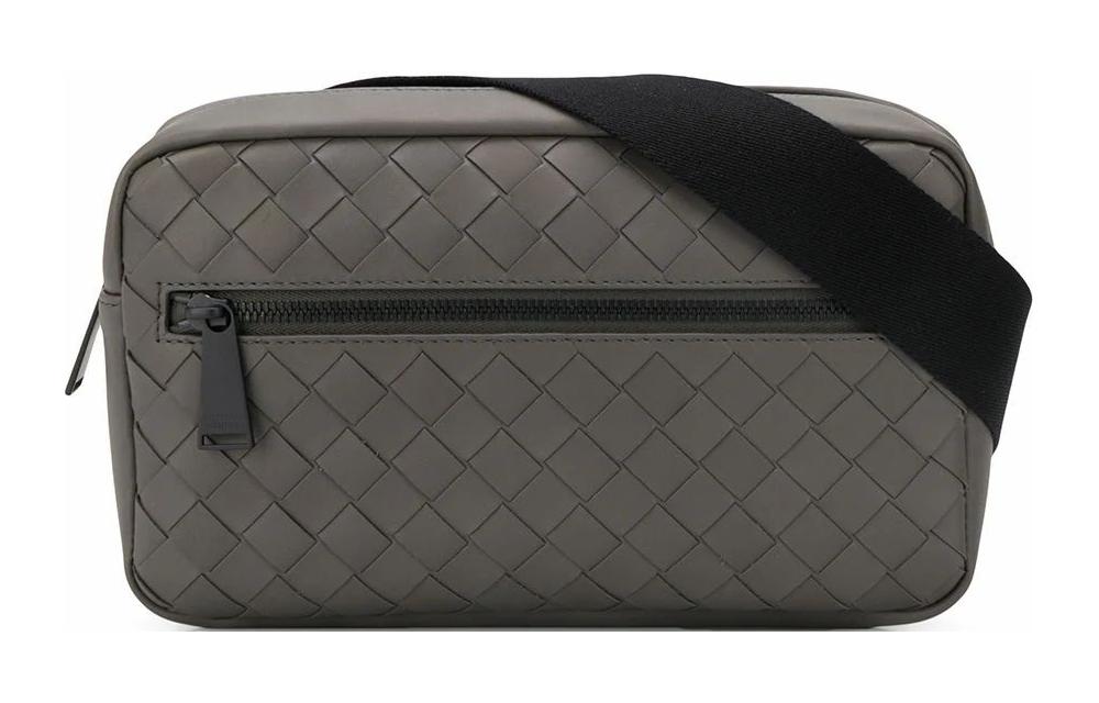 

Bottega Veneta Кожаная поясная сумка Men's Light Graphite