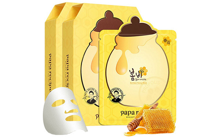 Маска для лица Honey успокаивающая, осветляющая, увлажняющая, 25 г*10 шт Papa Recipe, 25g * 10 boxes * 60 pcs — фото 3