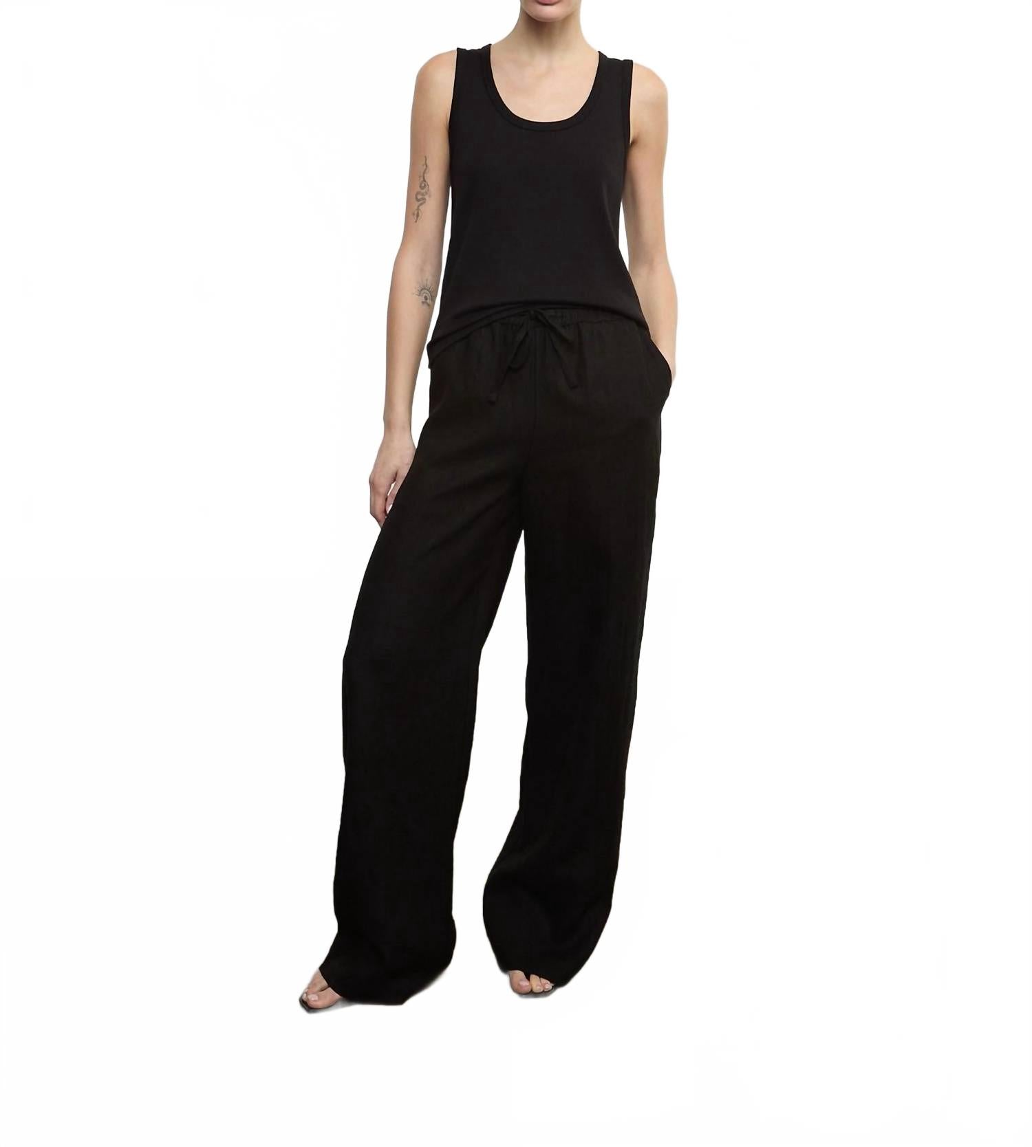 

Enza Costa Топ-майка из хлопка супима черного цвета