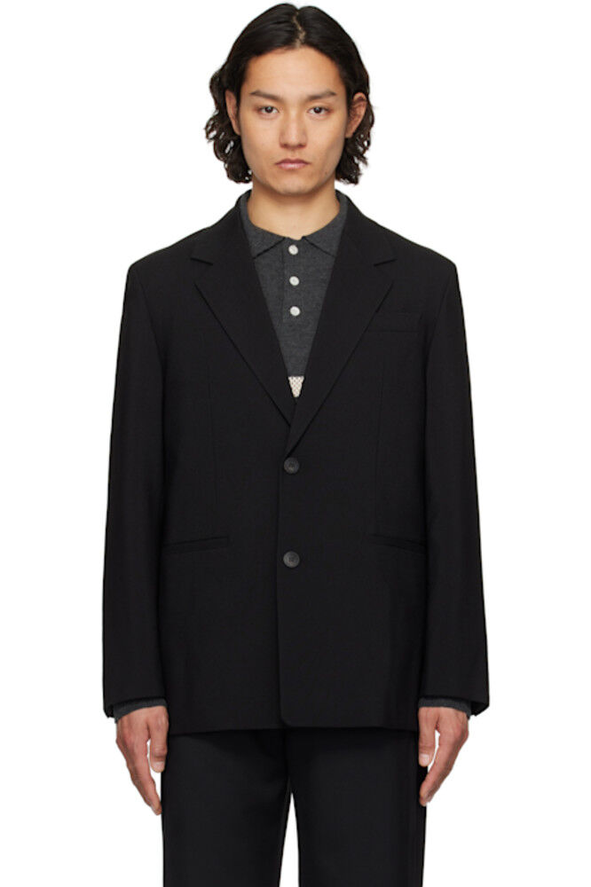 

Черный шерстяной блейзер Solid Homme