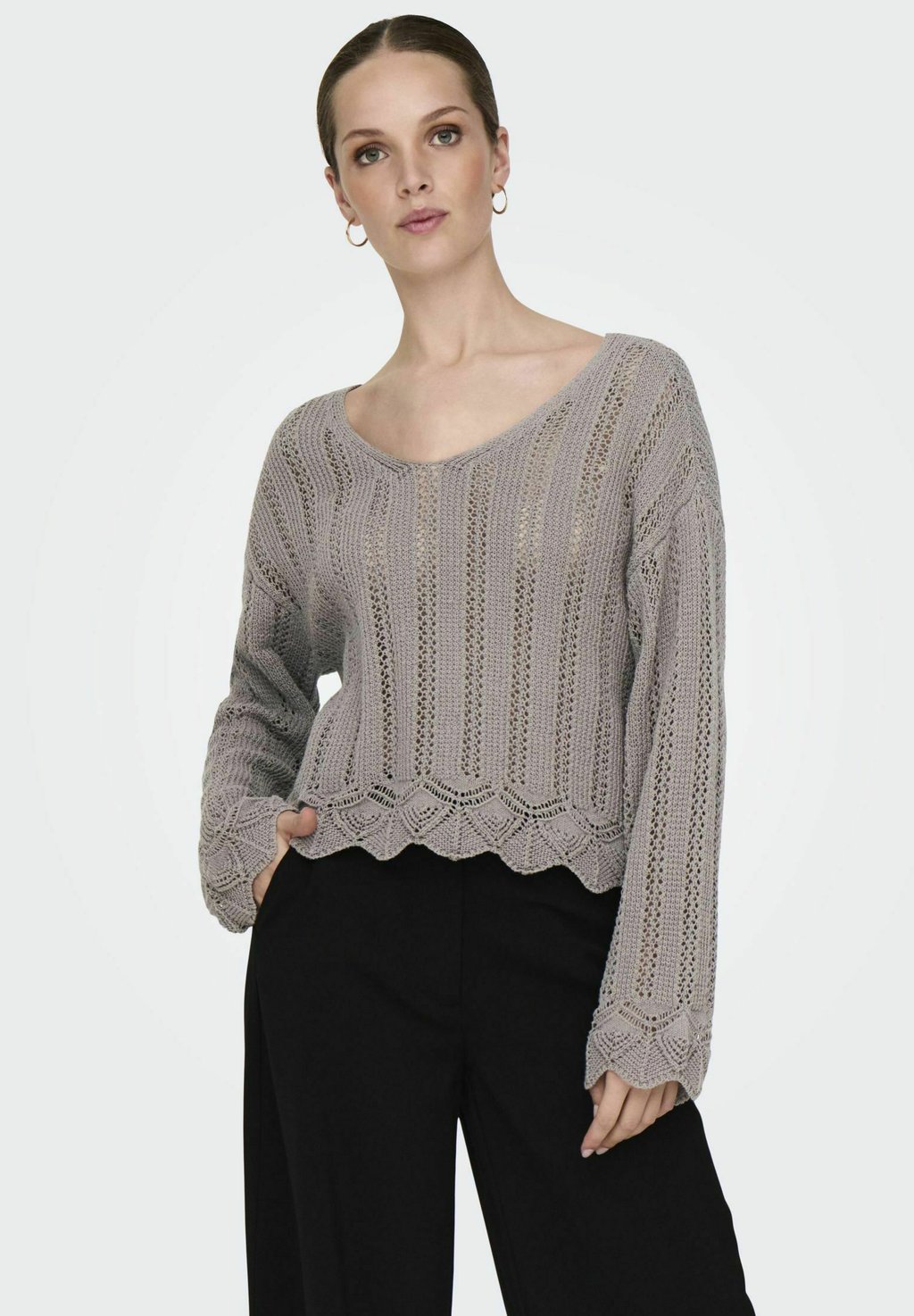 

Джемпер ONLELBA LIFE V-NECK ONLY, бежевый
