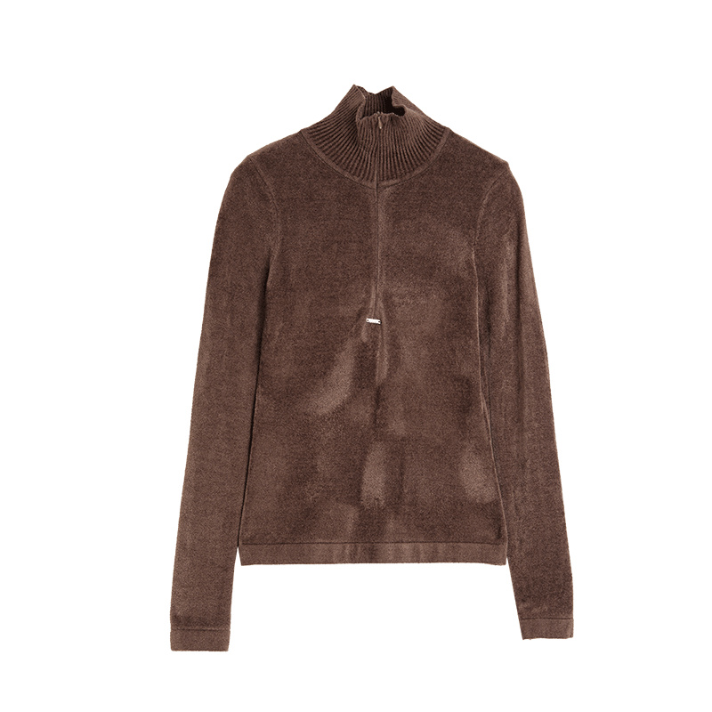 

ELLE Вязаный свитер женский Coffee водолазка Moderate