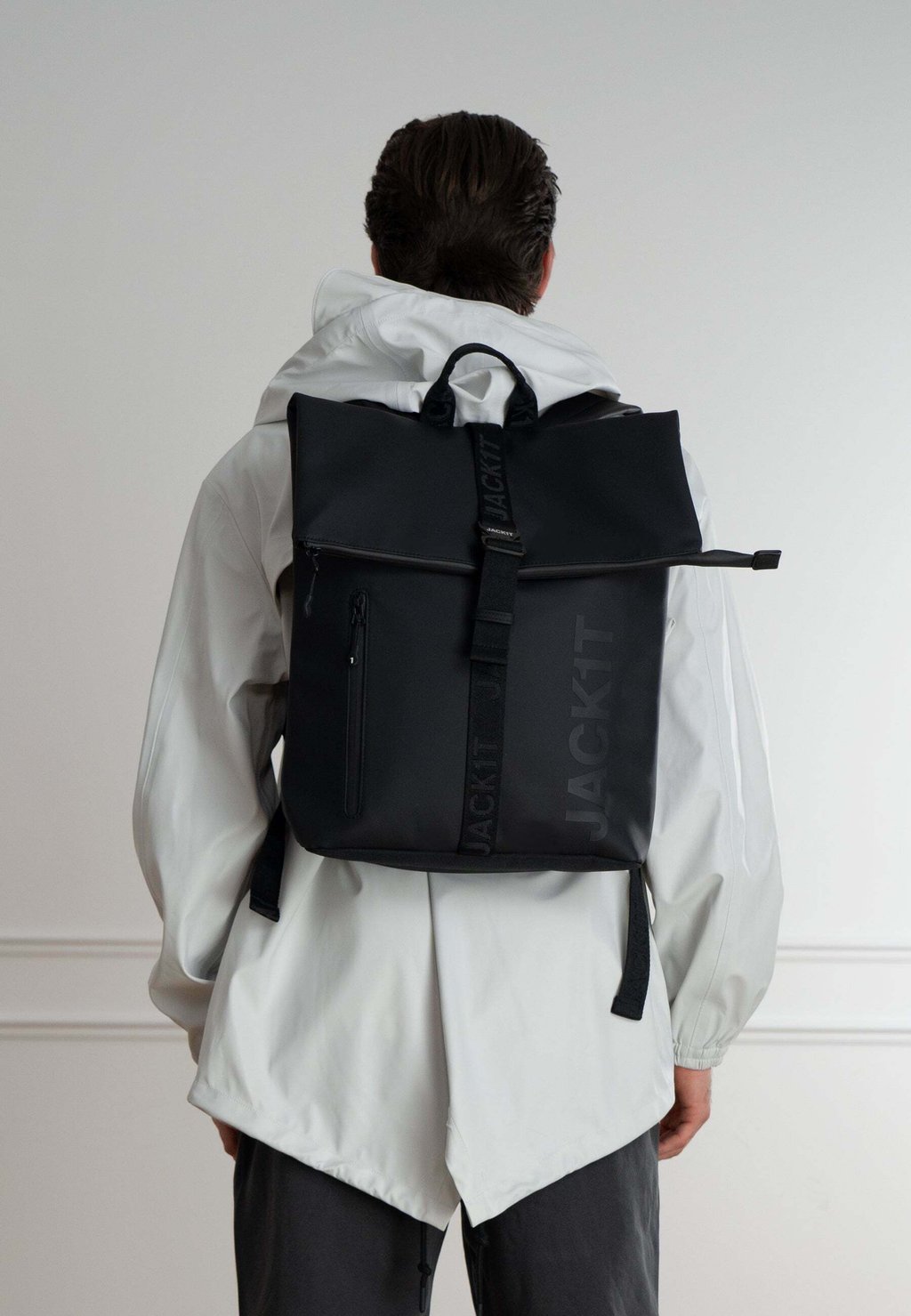 

Рюкзак ROLL TOP UNISEX BACKPACK LOGO PRINT EDITION JACK1T, черный