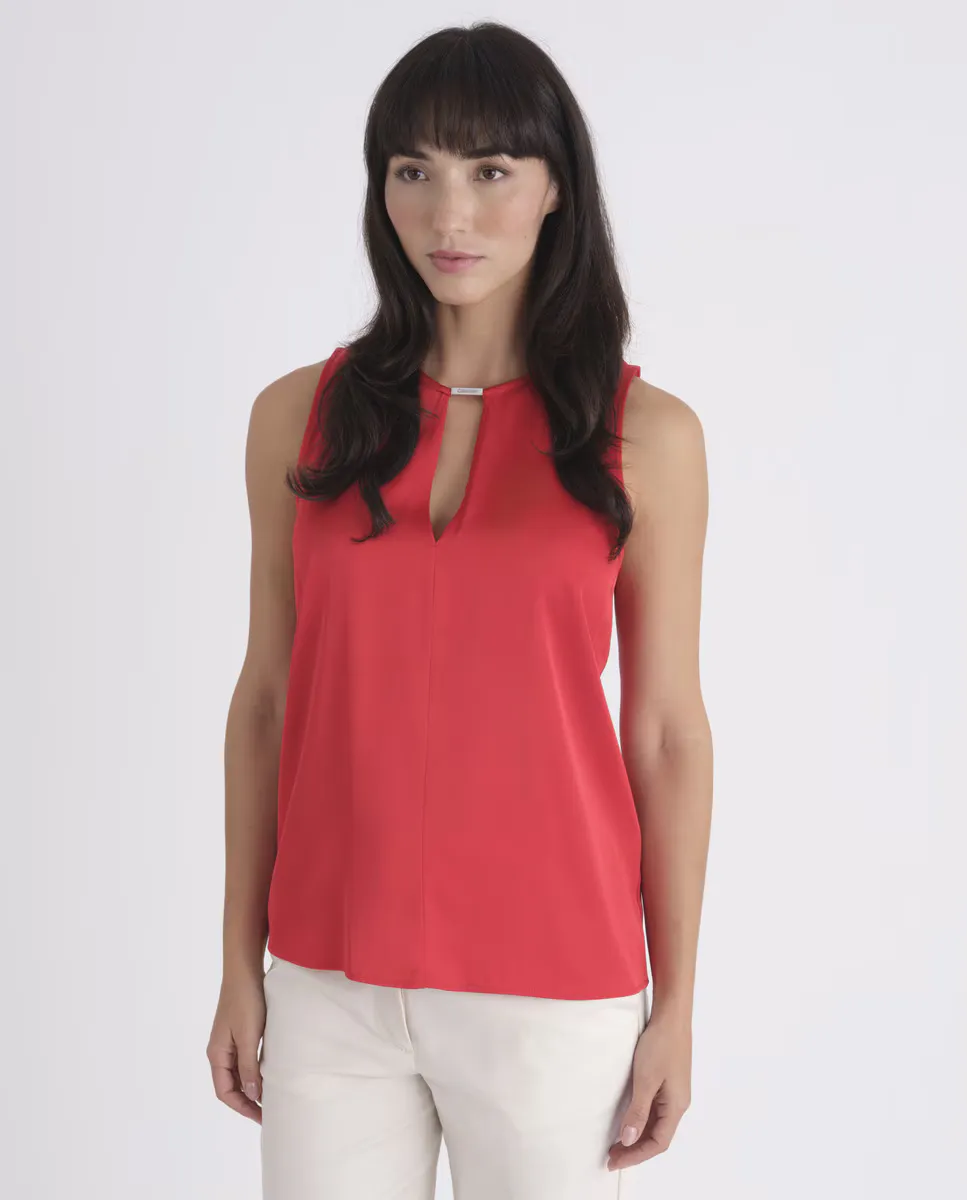 

Женская блузка без рукавов Calvin Klein, красный