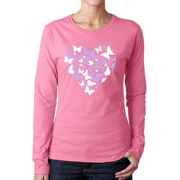 

Футболка с длинным рукавом Butterfly heart La Pop Art, Pink, Розовый, Футболка с длинным рукавом Butterfly heart La Pop Art, Pink