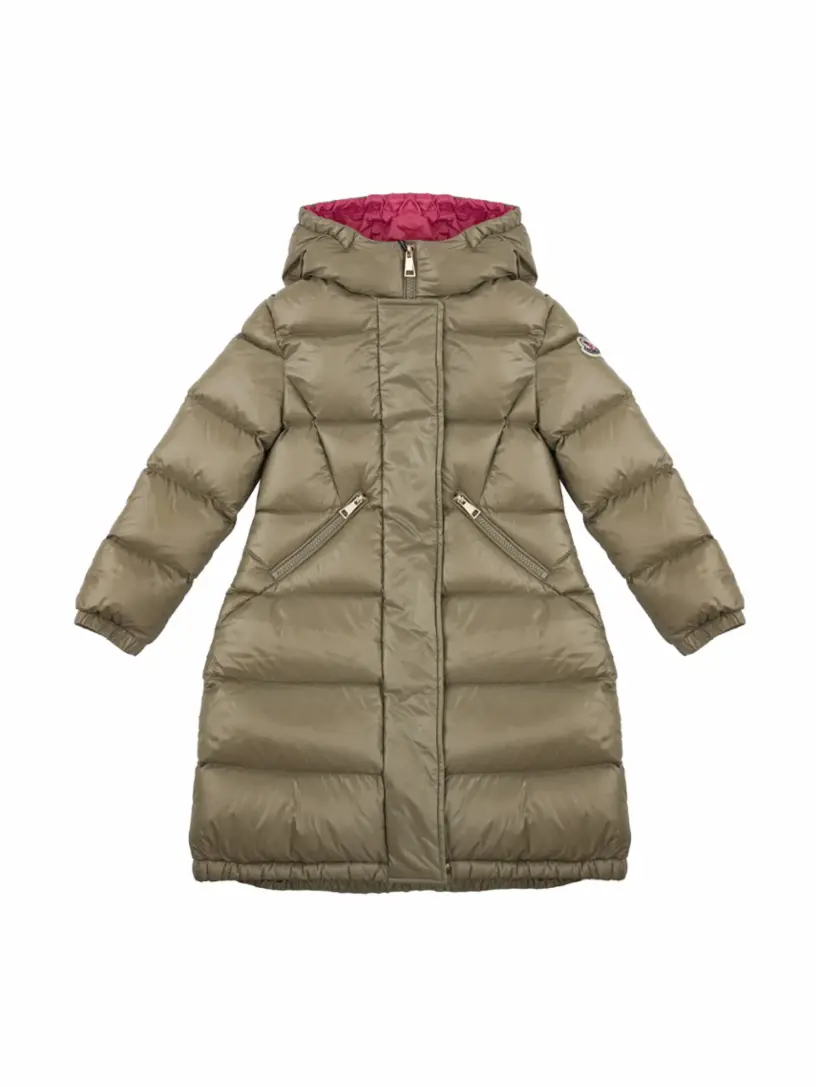 

Стеганый пуховик с логотипом Moncler, зелёный