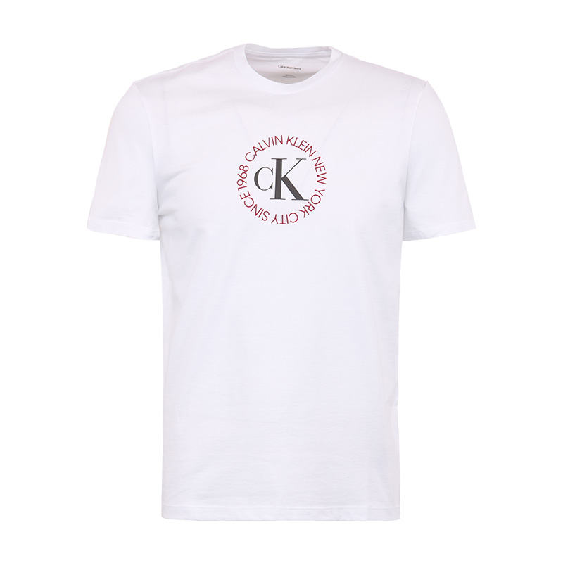 

Футболка с круглым вырезом и коротким рукавом для мужчин Calvin Klein, белый