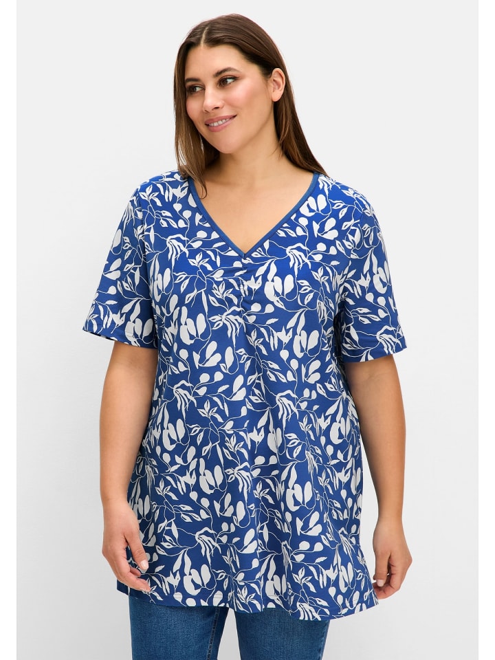 

Футболка sheego, цвет blaubeere gemustert