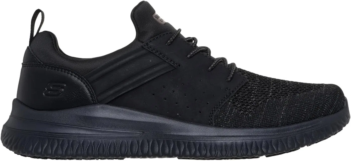Мужские кроссовки для здоровья Skechers Delson 3.0 Sr Oteron, Black Textile Synthetic — фото 4