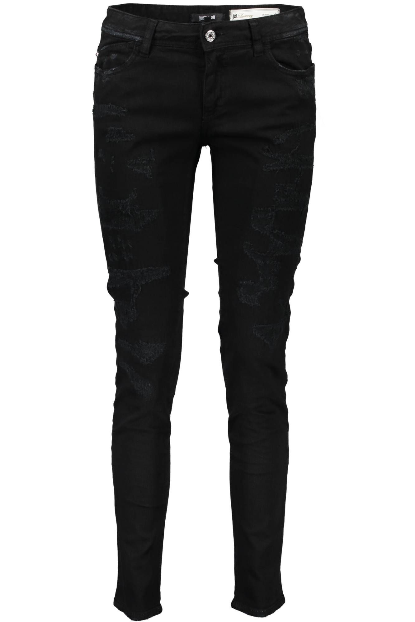 

Черные хлопковые женские джинсы Just Cavalli