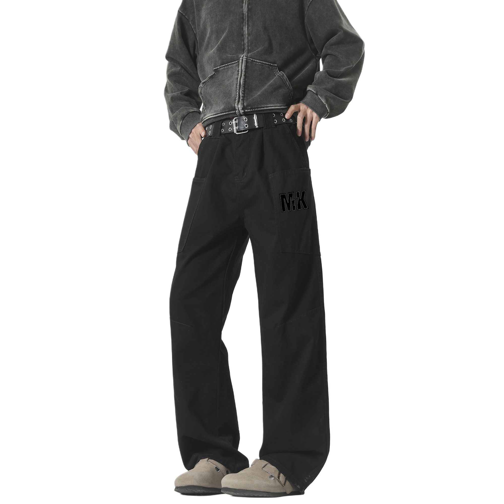 

Джинсы Unisex утепленные и с флисовой подкладкой Cargo Mackyo, черный fleece-lined