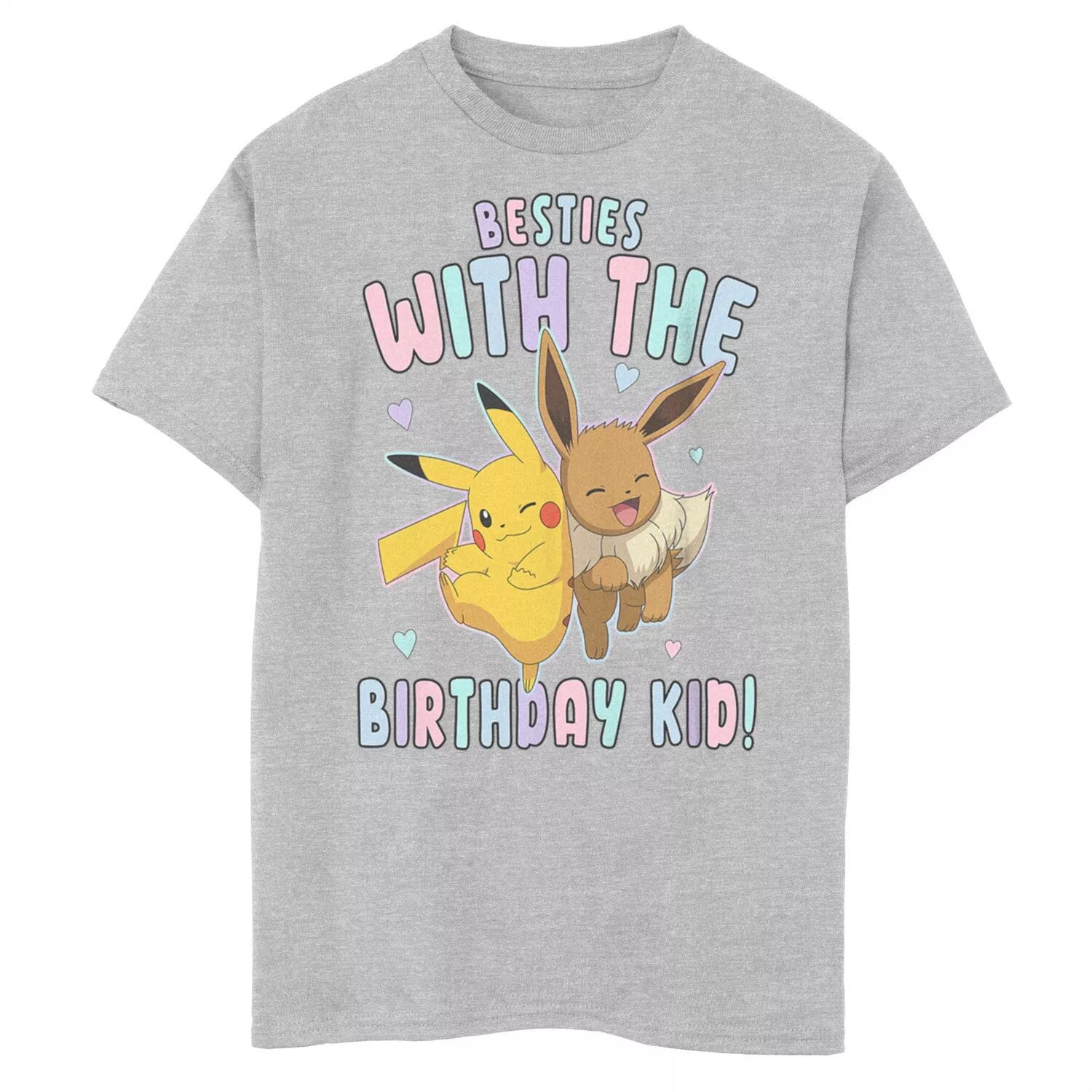 

Футболка с изображением именинника для мальчиков 8–20 лет Pokemon Besties Licensed Character