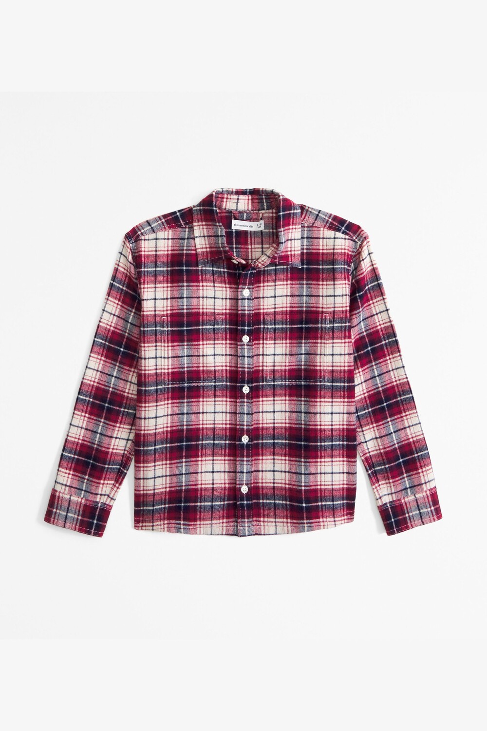 

Рубашка в клетку из 100% хлопковой фланели Abercrombie & Fitch, красный