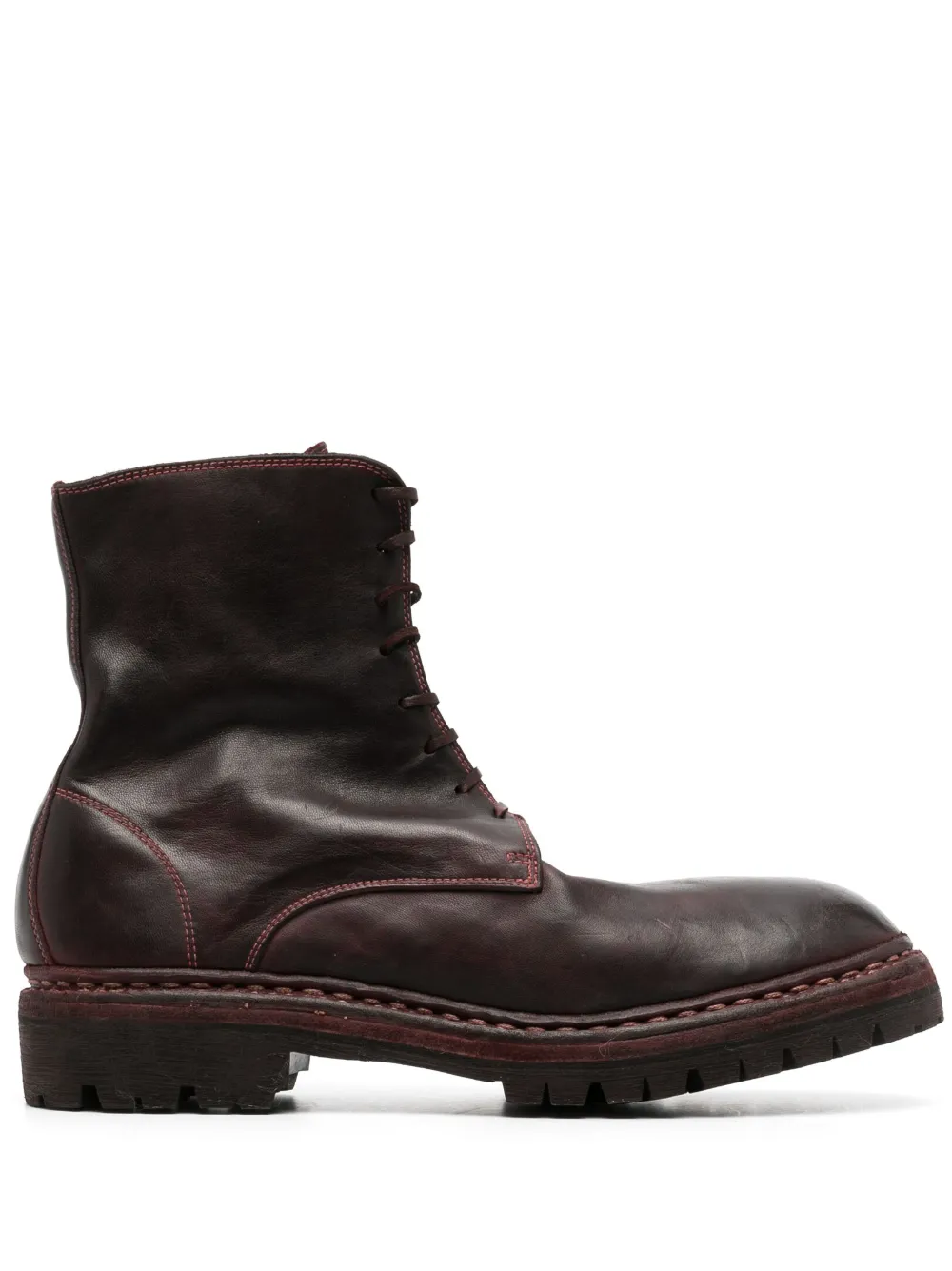 

Ботинки с закругленным носком Guidi, красный