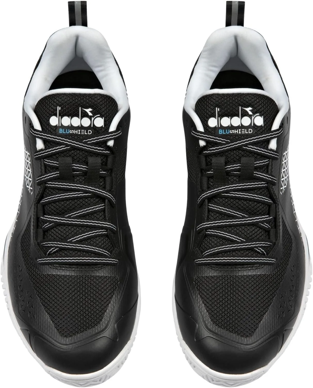 Мужские теннисные кроссовки Diadora Blushield Torneo Clay, бело-голубые, модель Corsair — фото 3