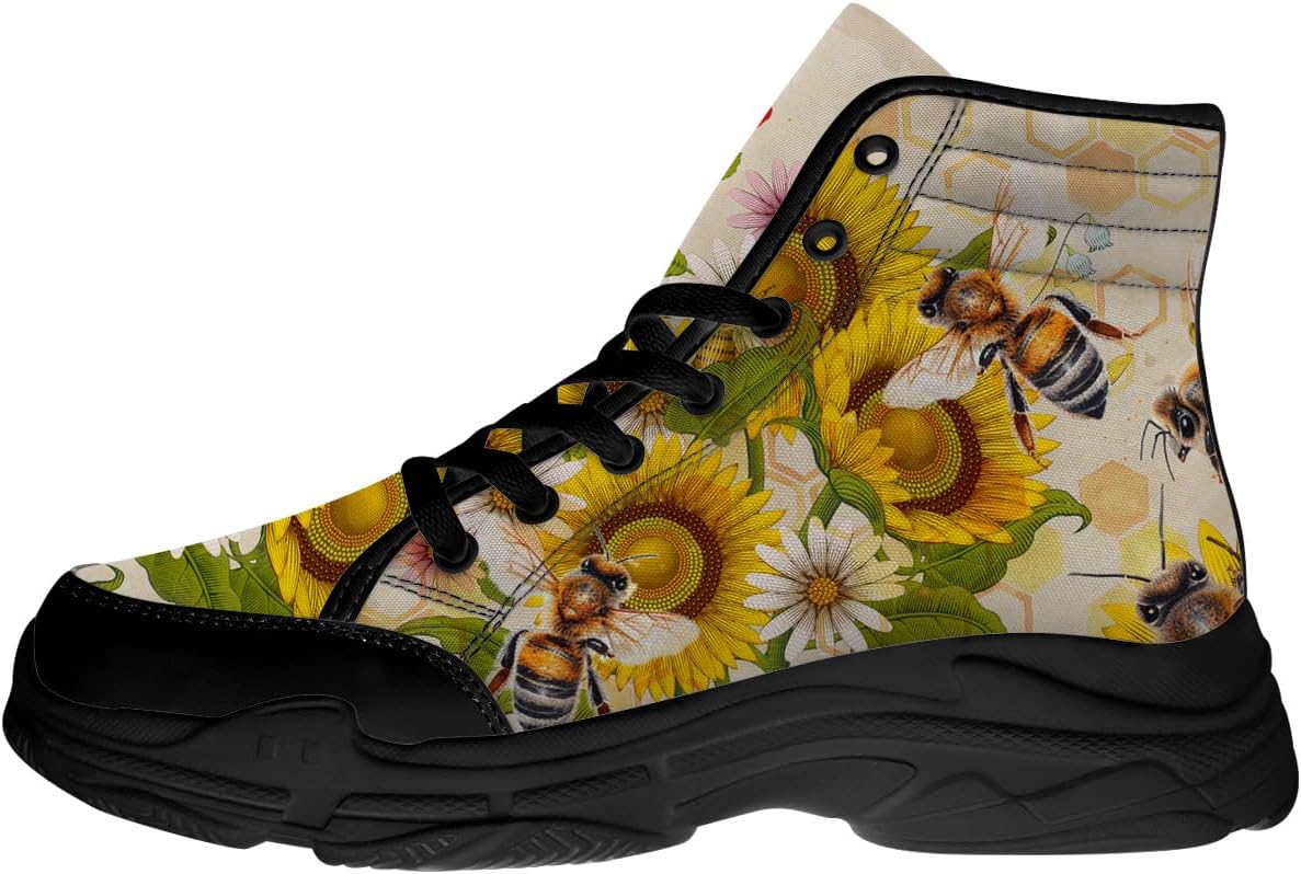 

Кроссовки Quorax Bee для женщин и мужчин, высокие, на шнуровке, из текстиля, подарки для нее и для него, коричневый