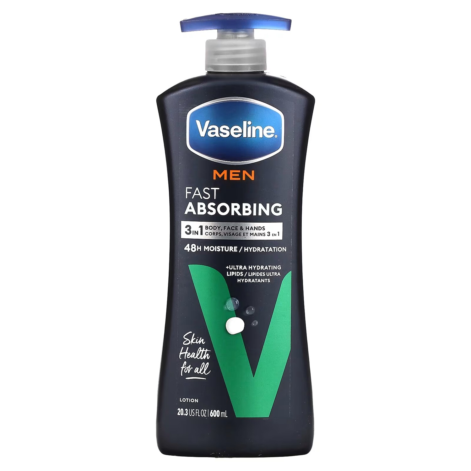 

Быстро впитывающийся лосьон для тела и лица Vaseline для мужчин, 20,3 жидких унций (600 мл)