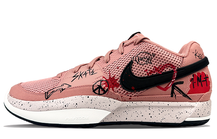 

Nike Ja 1 Амортизирующие противоскользящие и износостойкие низкие баскетбольные кроссовки мужские розово-белые, цвет White