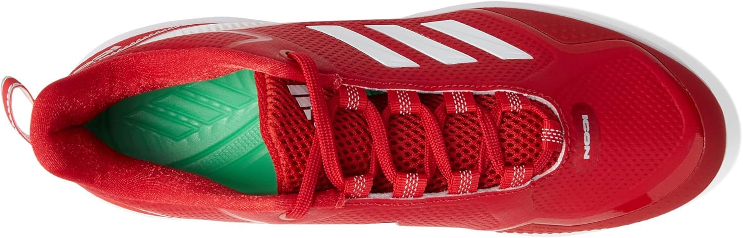 Мужские бейсбольные кроссовки Adidas Icon 7, белый/красный — фото 3