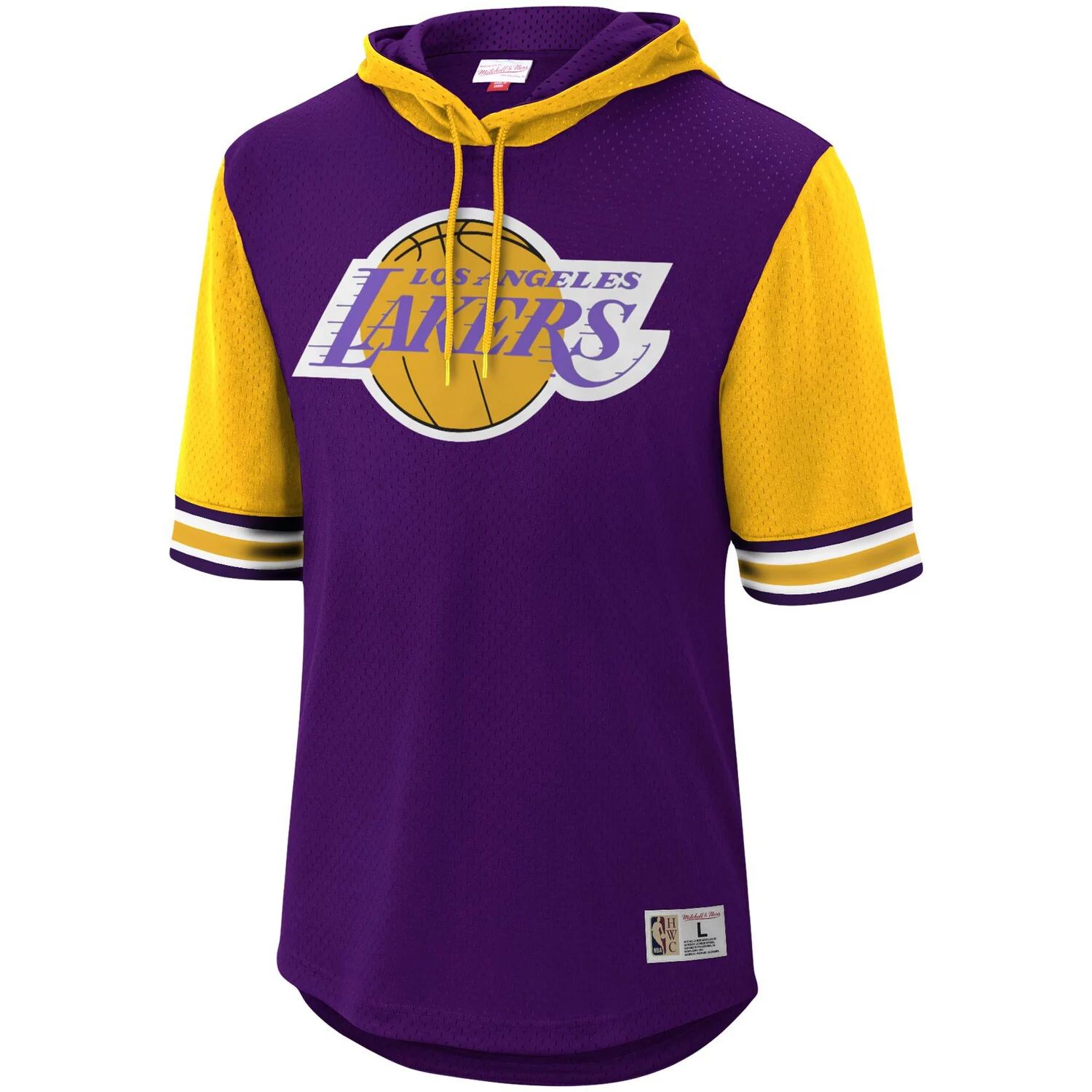 

Мужская фиолетовая мужская футболка Mitchell & Ness Los Angeles Lakers из твердой древесины, сетчатый пуловер с капюшоном Buzzer Beater, Фиолетовый, Мужская фиолетовая мужская футболка Mitchell & Ness Los Angeles Lakers из твердой древесины, сетчатый пуло