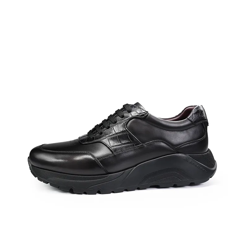 Мужские повседневные туфли low top CROWN, Black Prussian Gray