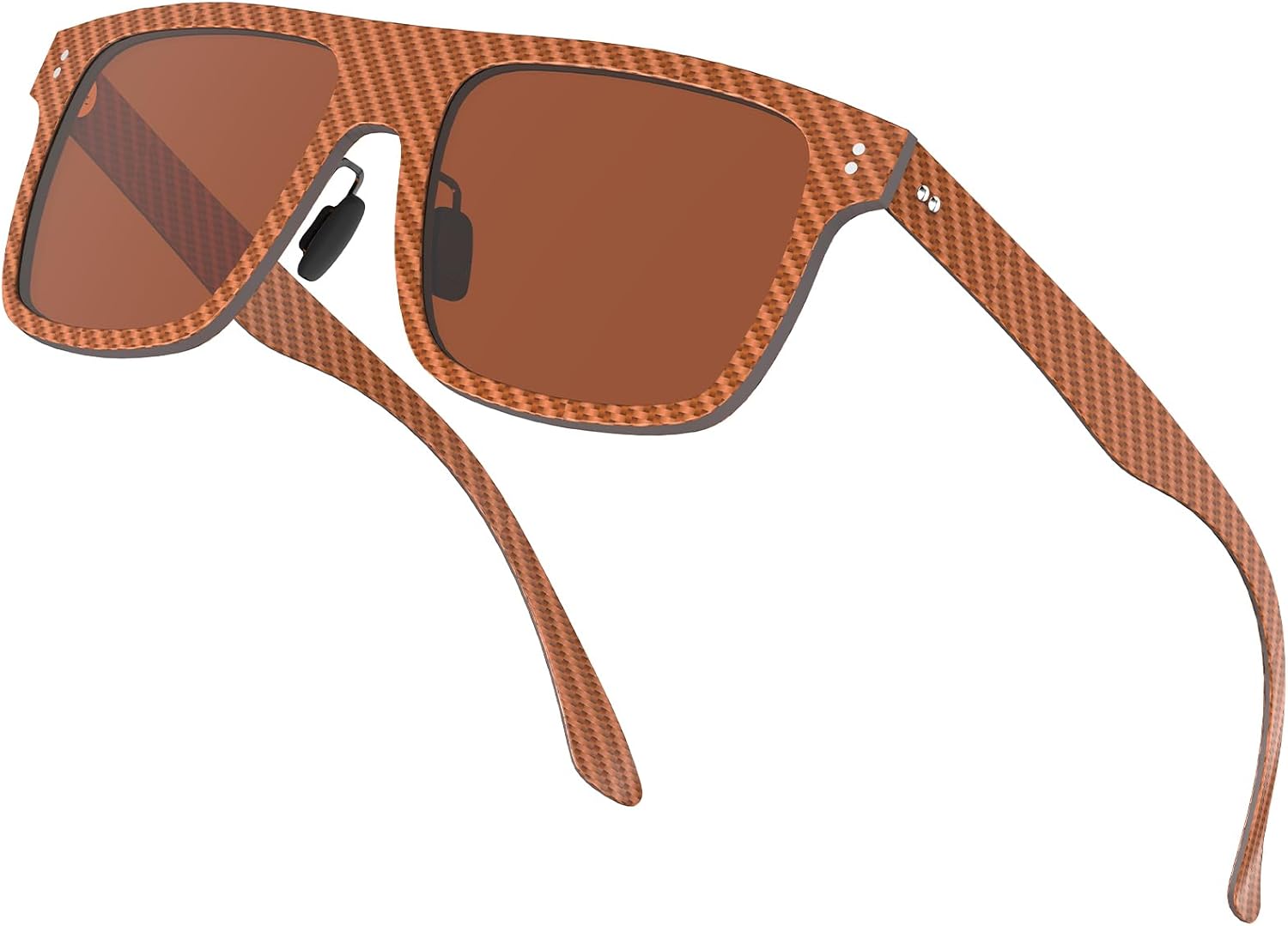 

Поляризованные солнцезащитные очки ANYLUV для мужчин, из углеродного волокна, легкие, с защитой от УФ-излучения UV400, подходят для вождения, рыбалки, гольфа, A08 Matte Orange/Brown